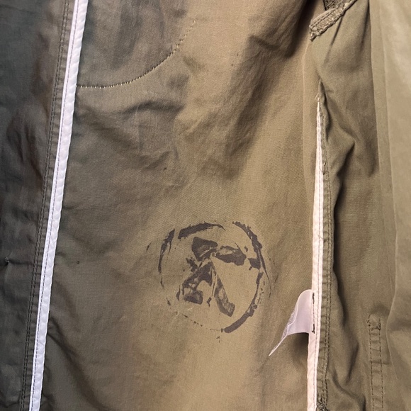 FreeCity - RARE & Vintage Safety Pin Texas Tokyo Moon Printed Army Kimono Size M - Picture 9 of 16